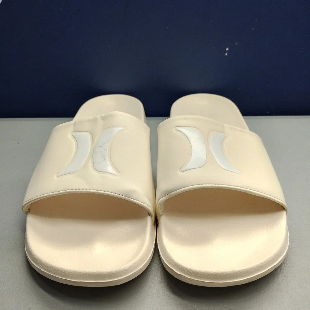 Hurley‎ Icon Slide Sandals Mens US Size 12 White Summer Comfort Open Toe Slip On